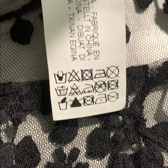 NWT. Zara Black Semi-Sheer Midi Dress. Size S. - Picture 7 of 7